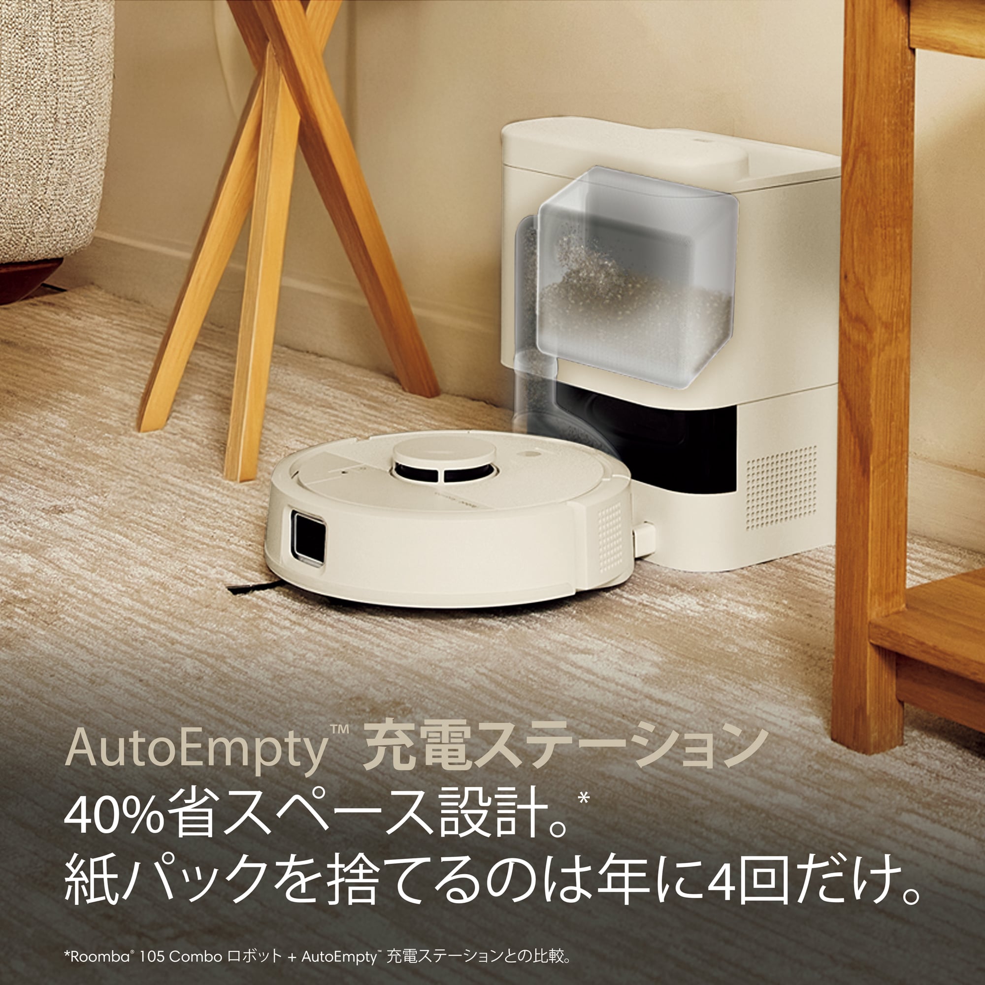 Roomba Mini 掃除機＆床拭きロボット + AutoEmpty 充電ステーション