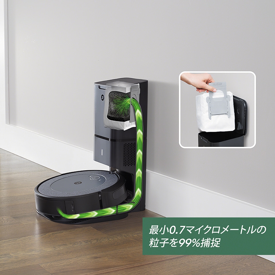 中古品ですiRobot クリーナー ルンバ i3+ グレー　Roomba  i3550