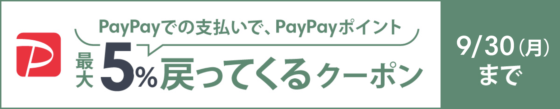 paypayでのお支払いでpaypayポイント最大5%戻ってくる